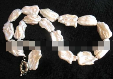 Бесплатная доставка&gt пресноводный жемчуг белый Бива барокко Возрожденный Кеши