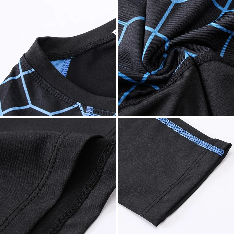 Мужская футболка компрессионная рубашка Рашгард облегающие для тренировок с