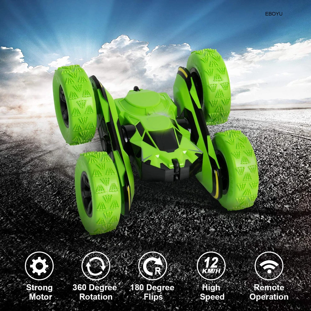 EBOYU C014 RC трюк автомобиль для детей и взрослых 4WD внедорожный автомобиль 2,4 ГГц транспортное средство с дистанционным управлением двухсторонний rtr-комплект Р/У Машинки Детские Подарочные игрушки