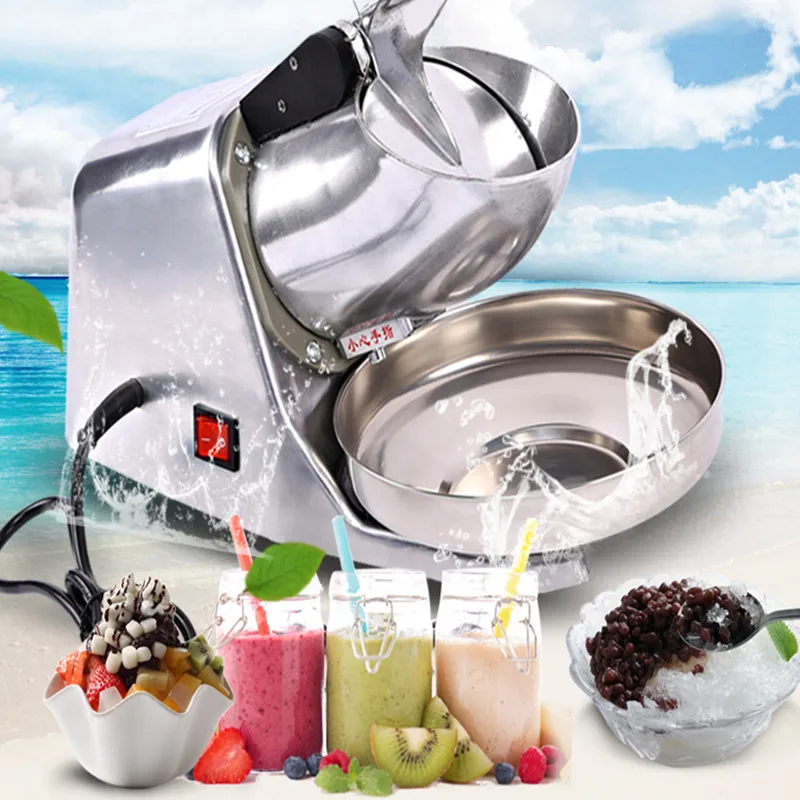 Electric Ice Crusher Shaver Machine Snow Cone Maker Shaved Ice 220V  ZF