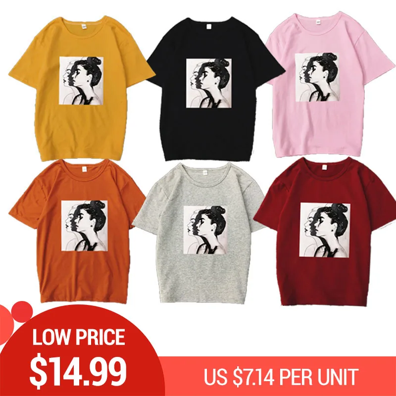 Комплект из 3 предметов летняя женская футболка с принтом короткими рукавами и