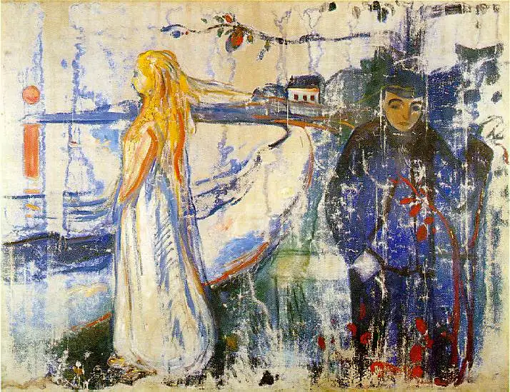 Картина маслом Размножение на льняном холсте разделение-1894 от Edvard Munch 100% ручная