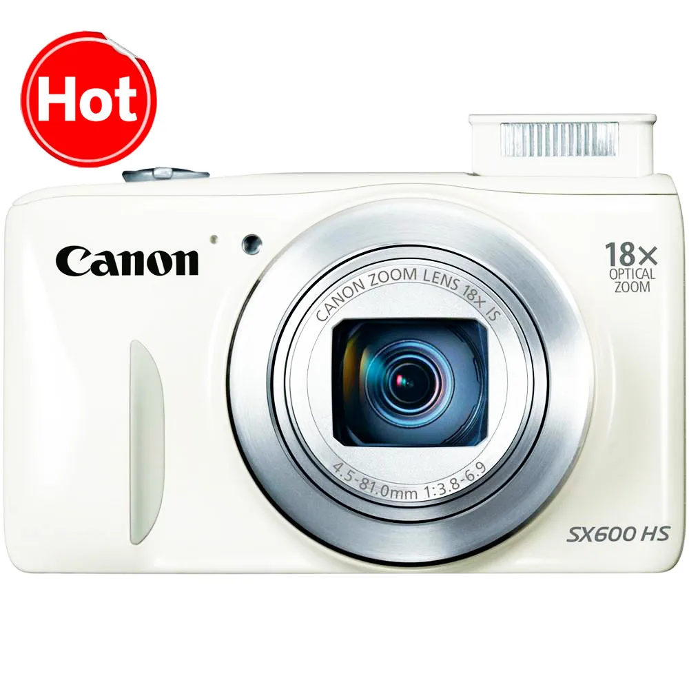 Белый Б/у, Canon SX600 HS 16MP цифровая камера, дорожная камера vlog камера - Цвет: Белый