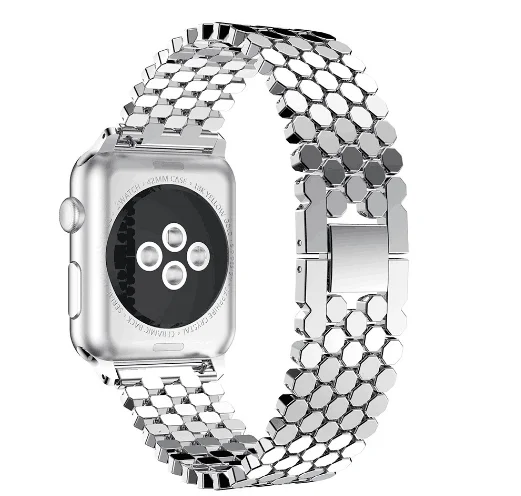 40 мм 44 мм 42 мм 38 мм ремешок для часов из нержавеющей стали для Apple Watch группа Iwatch серия 5 4 3 2 Замена браслета - Цвет ремешка: silver