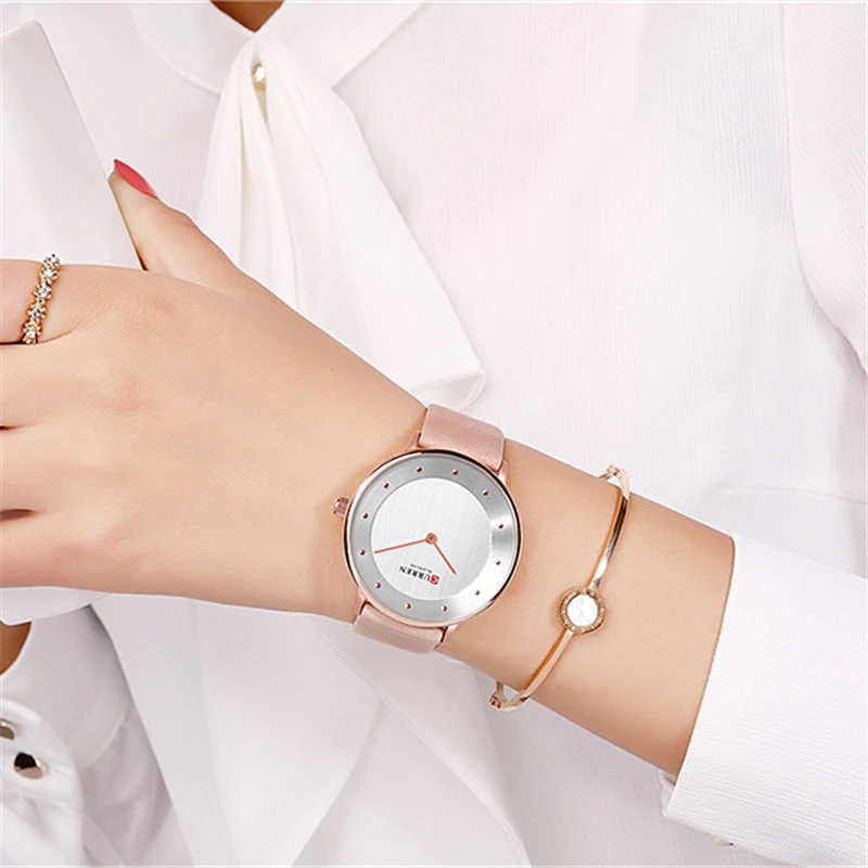 

Fashion Simple Ladies Watches Design Comfortable Leather Quartz Womens Wrist Watch CURREN Brand New Female Watch bayan kol saati