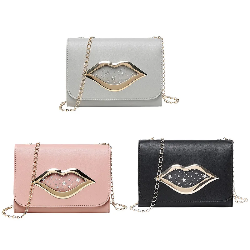 Маленькая квадратная сумка на одно плечо с блестками красного цвета