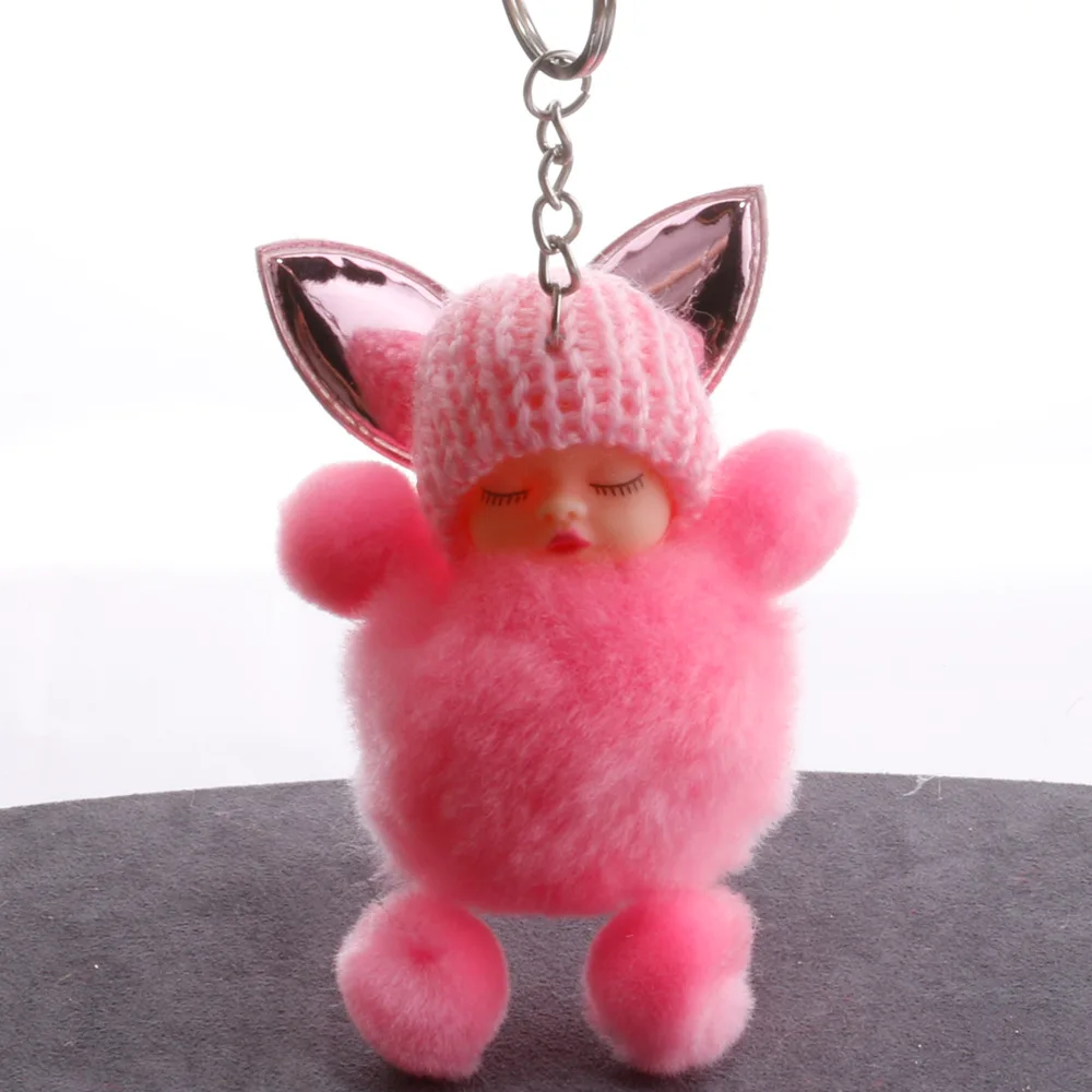 Миниатюрная плюшевая Спящая кукла Kawaii меховые мягкие игрушки для ключей