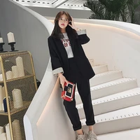 2 piece outfits for women suit female spring and autumn loose british wind office ladies ol business professional suit