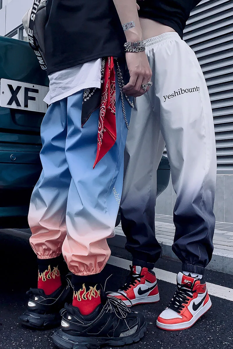 2019 летние брендовые дизайнерские градиентные повседневные брюки шаровары