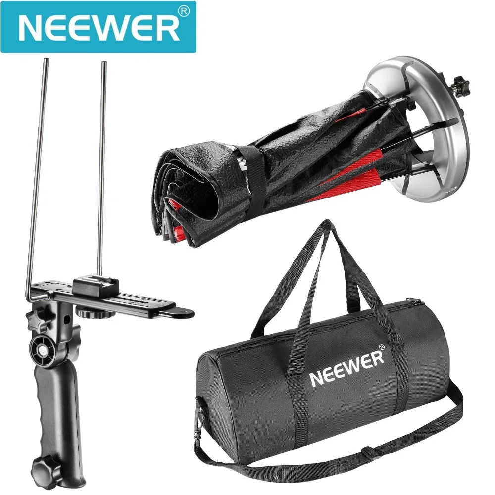 Neewer 60 см Профессиональный шестиугольный софтбокс складной диффузор с ручкой для вспышки Speedlight Studio Flash(черный/красный