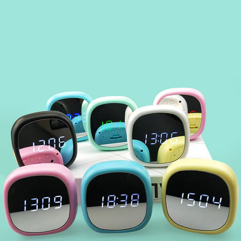 Mirror Alarm Clocks Digital Snooze Table Clock Wake Up Light Electronic Large Time Temperature Display Home Decoration | Дом и сад