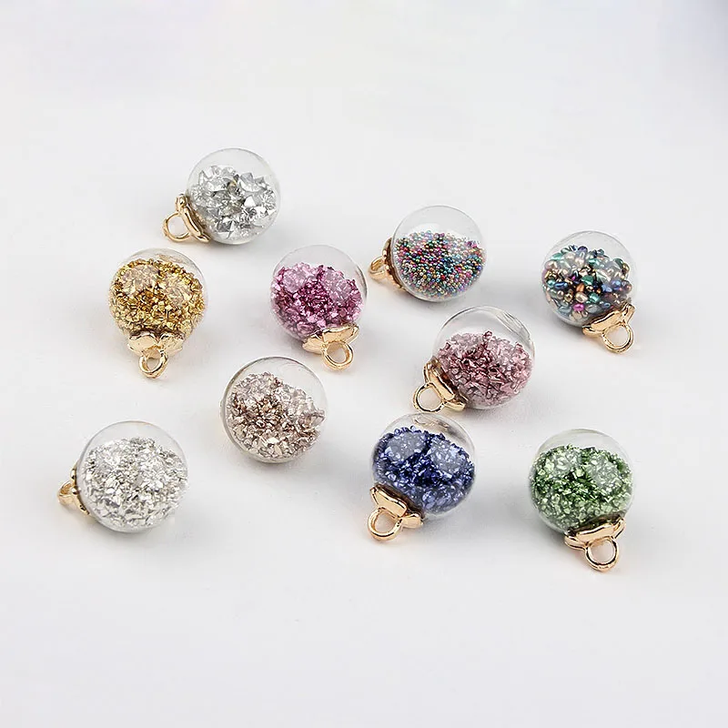 Новое поступление 18 мм блестящие прозрачные стеклянные шарики со сверкающим