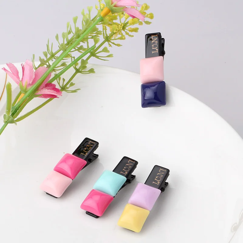 Q оптовая продажа детский акриловый головной убор в горошек милые заколки для