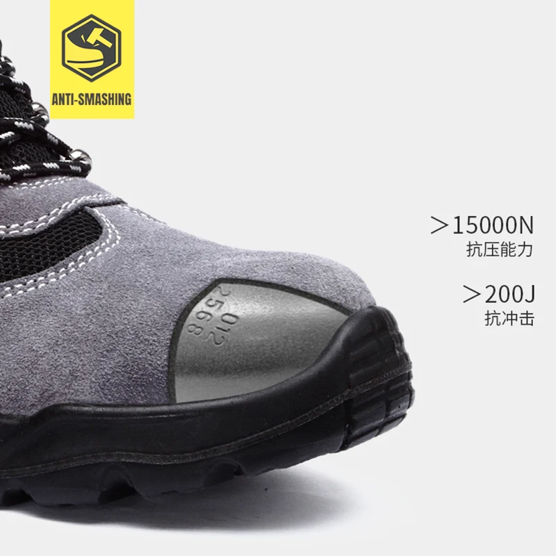 LARNMERN Men's Work Safety Shoes Steel Toe Breathable Anti-smashing Insulation Sandproof Non-slip Construction Protective Boots | Обувь