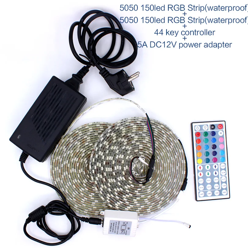 Светодиодная ленсветильник 12 В постоянного тока RGB SMD 2835 5050 44 кнопки пульт