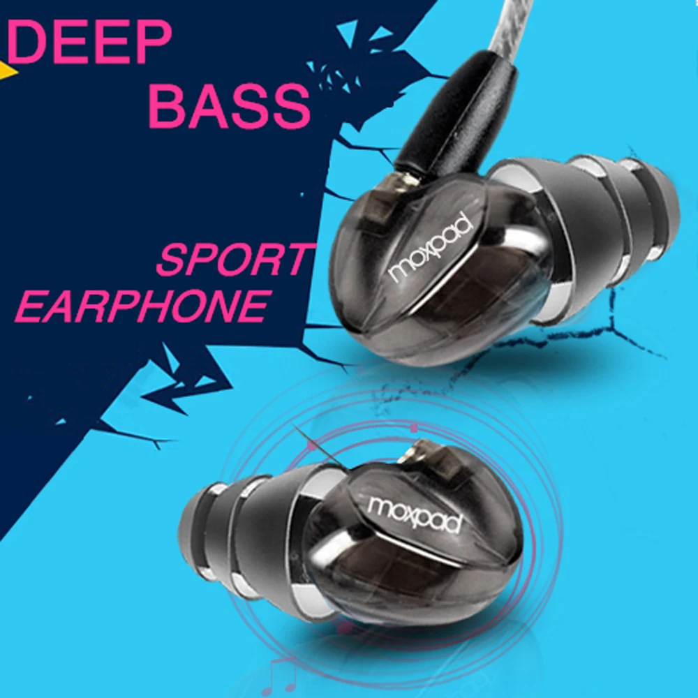 Moxpad X6 бас гарнитура Hi-Fi Шум шумоподавления в наушники микрофон телефоны PK SE215 |