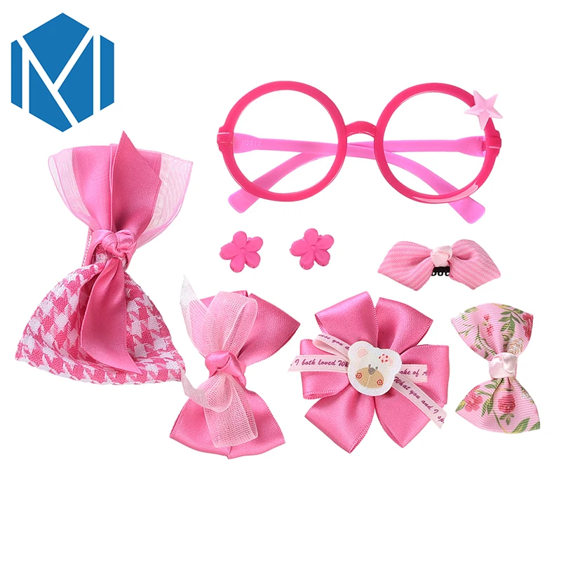 MISM/8 шт. детская заколка с бантом и лентой милый комплект заколкой для волос
