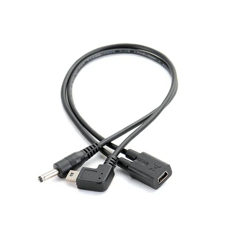 50 шт./лот Новый 30 см мини usb Женский к Мини 5p мужской + DC 3 5 мм x 1 35 кабель