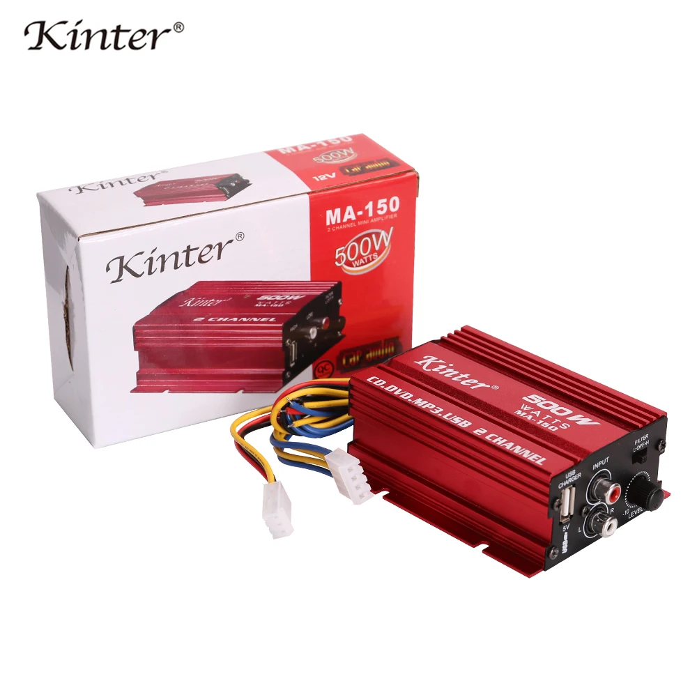 Kinter MA 150 мини усилитель аудио 20 Вт DC 12 В Мощность вход 2 0 канала hifi стерео звук
