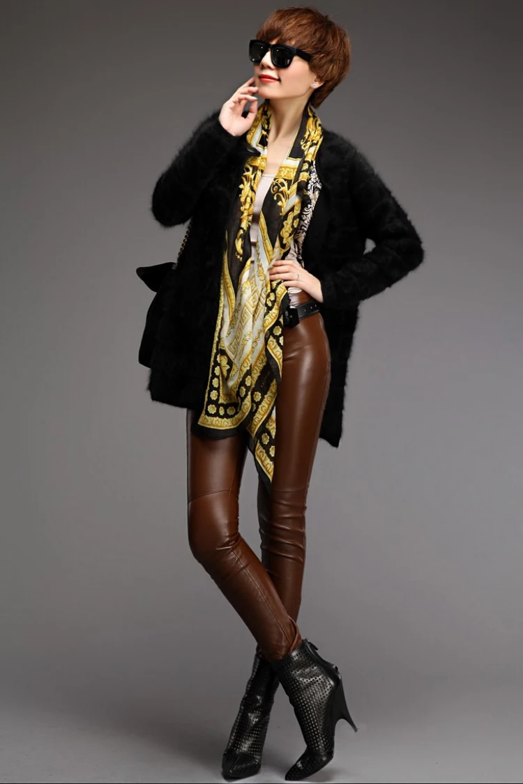 New Arrival Free Shipping Genuine Mink Sweater Women Long Knit Real Natural Fur Cashmere Jacket Waistcoat TP192 | Женская одежда