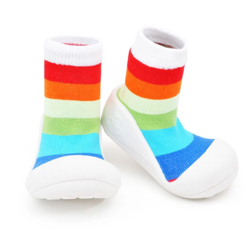 7 Rainbow Мягкая удобная Уличная обувь для маленьких девочек и мальчиков; attipas same desig; кроссовки; bebe; обувь для первых шагов; брендовая нескользящая обувь для малышей - Цвет: 7 Rainbow