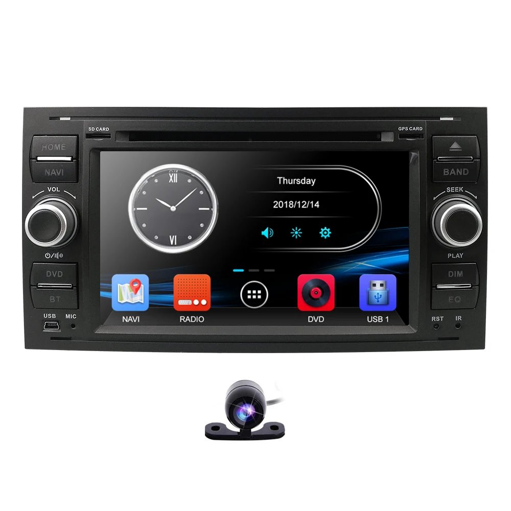 IPS 2din 7'⟊r DVD для Ford Mondeo S-max Focus C-MAX Galaxy Fiesta transit Fusion Connect multimedia player Autoaudio Radio GPS |
