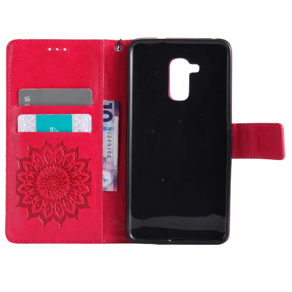 Мода Fundas Флип Подсолнечное бумажник Case для huawei Honor 7 lite stand up кожа мягкая обложка case