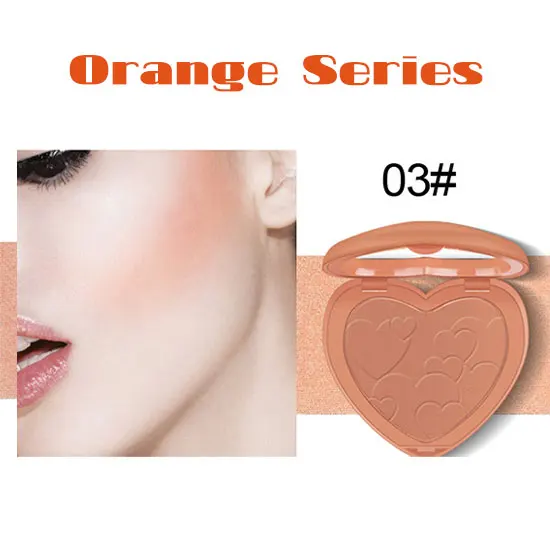 03-orange box Love blushs макияж пудра Макияж rougeing лица осветление цвет Гладкие Румяна естественным образом осветить Косметика Макияж - Цвет: 03-orange box