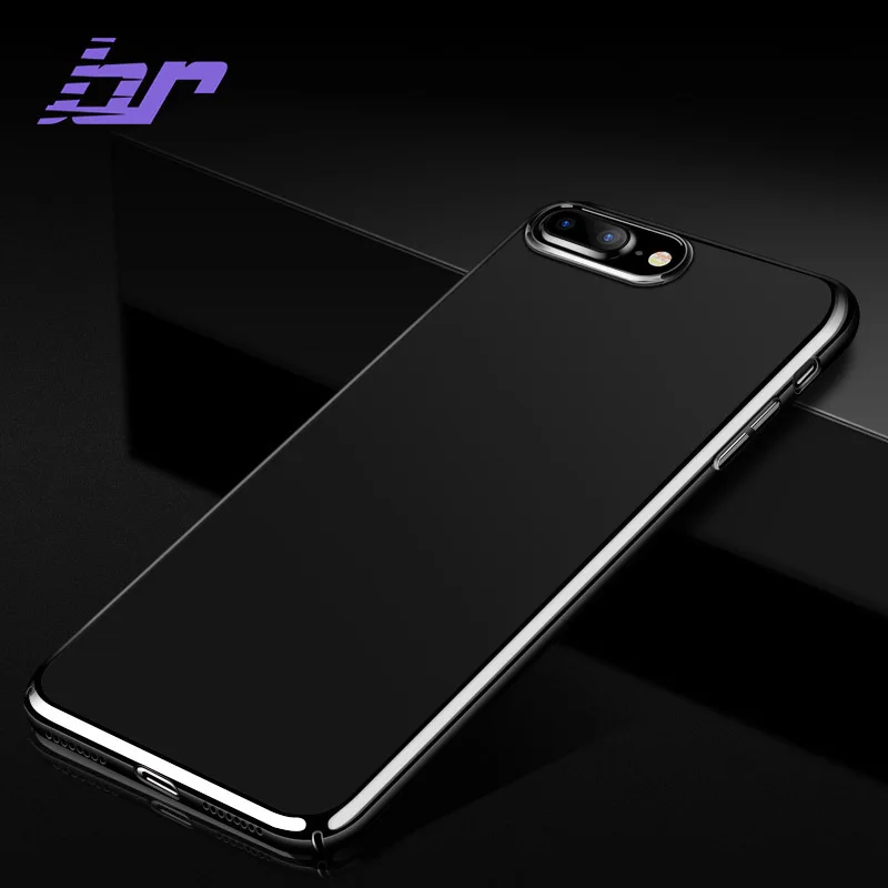 BR чехлы для телефонов Apple iPhone 7 Plus с гальваническим покрытием яркие черные