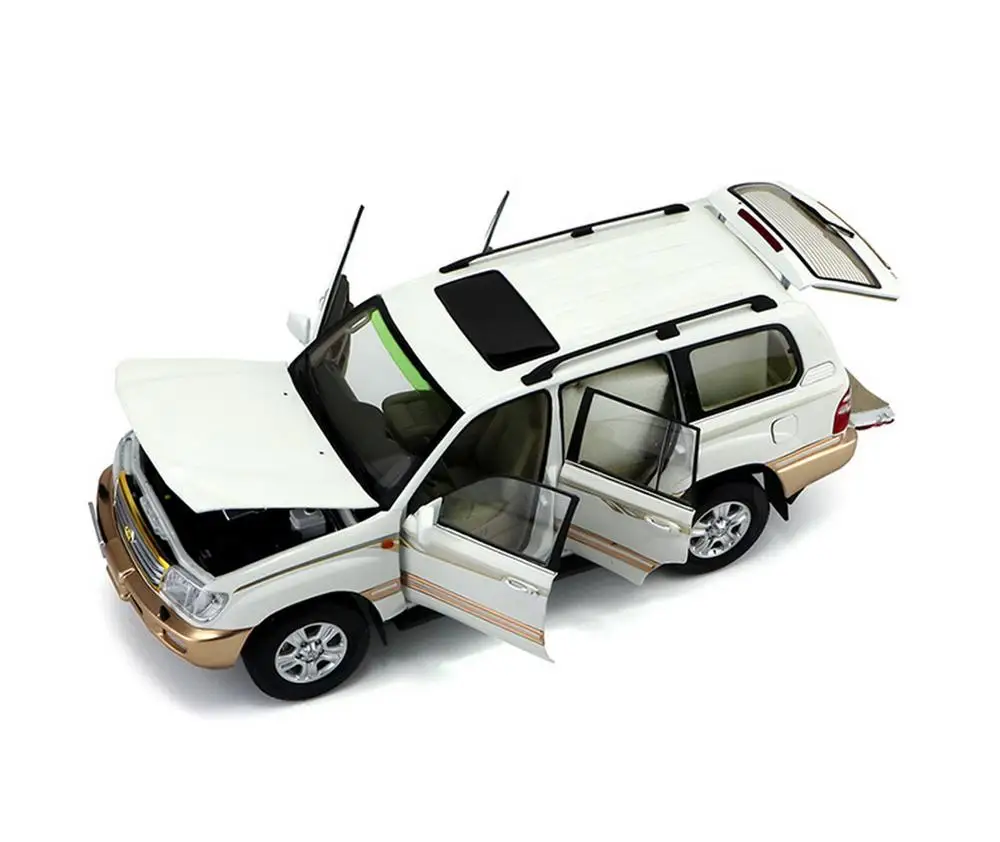 1/18 весы Toyota Land Cruiser LC100 белые литые под давлением автомобильные модельные игрушки, коллекционные