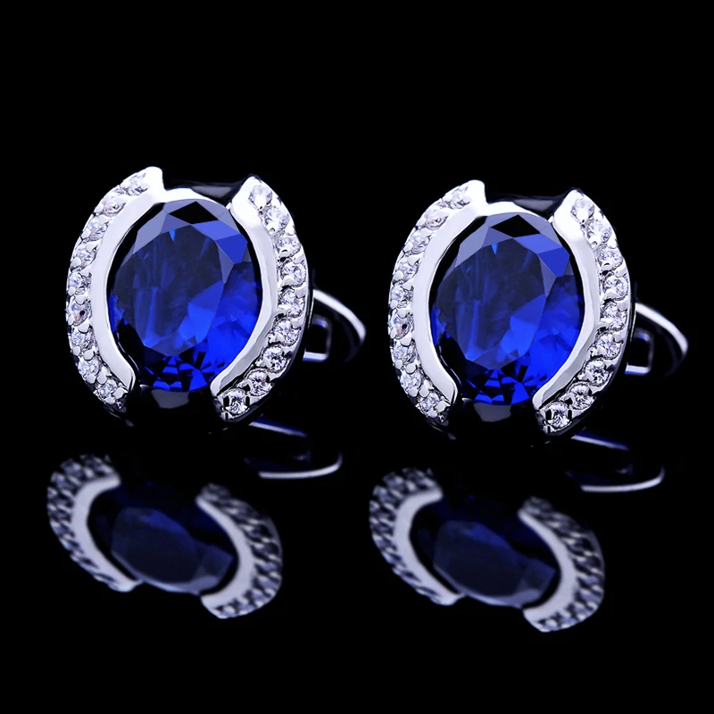 KFLK Luxury 2020 NEW shirt cufflinks for mens hot Brand cuff buttons Blue Crystal links High Quality abotoaduras Jewelry | Украшения и