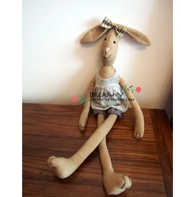 Милый бант длинные ноги кролик ткань художественная игрушка кукла Детская кукла украшение дома подарки - Цвет: 65cm