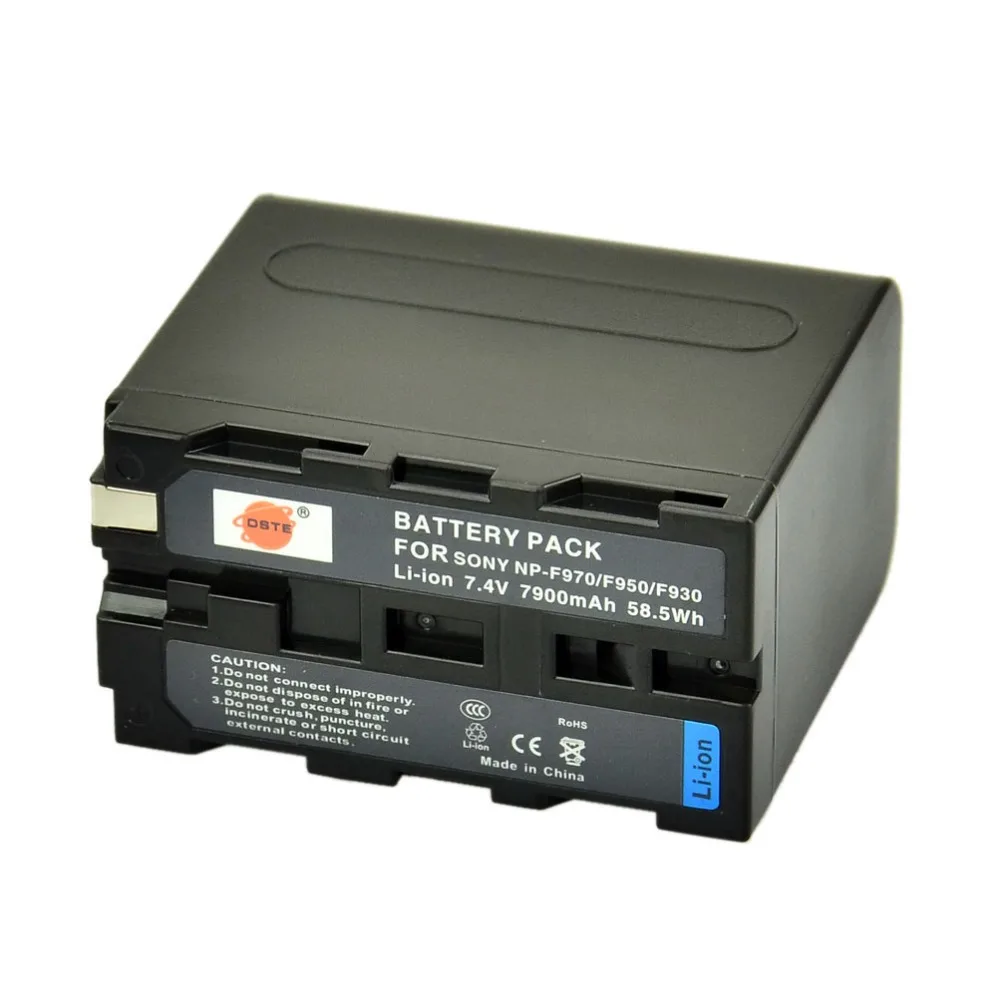 1 * Зарядное устройство 2 DSTE 7 4 V 7900 мА/ч NP F970 F960 F950 F930 Камера Батарея для Sony PLM 100 CCD TRV35