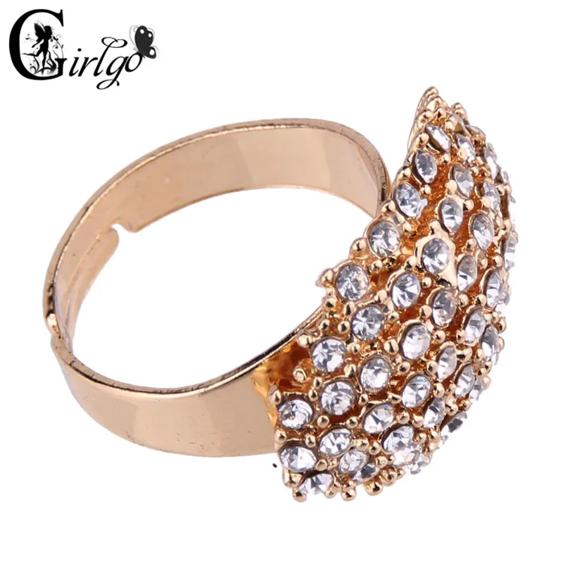 Girlgo Hot sale Fashion Rings With Acrylic Studs statement Sterling For Women 491 | Украшения и аксессуары