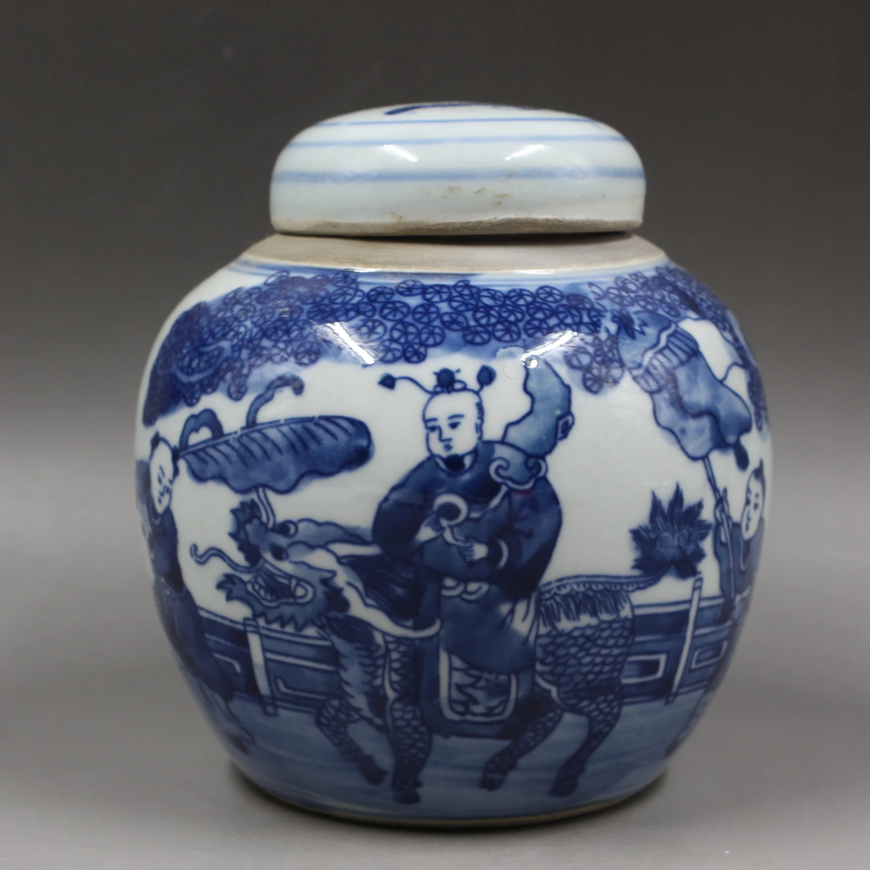 Китайская старинная фарфоровая ваза красочная фигурка Jiuzi Pantao чайник с узором