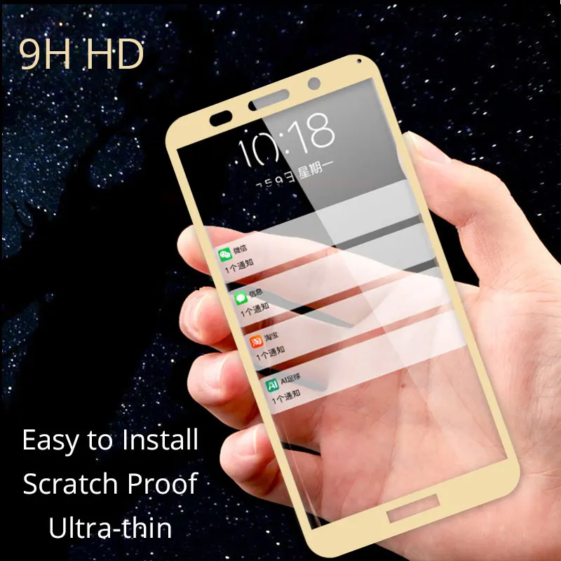 Передняя пленка из закаленного стекла для Huawei Y5 Prime 2018 экран с защитой против