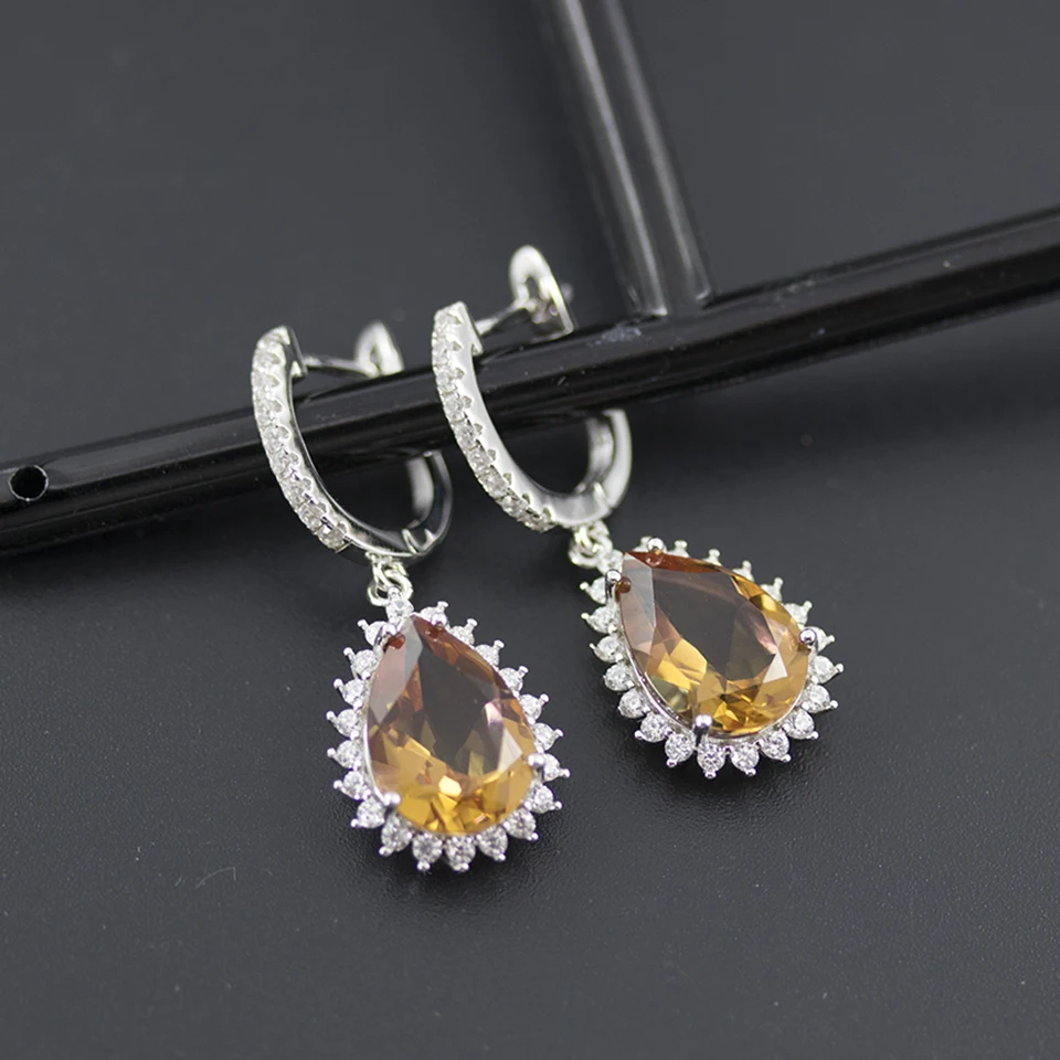 Bolai 8.5ct висячие серьги diaspore из стерлингового серебра 925 пробы, меняющие цвет, zulхорошее ювелирное изделие, элегантные серьги-капли для женщин, свадебные