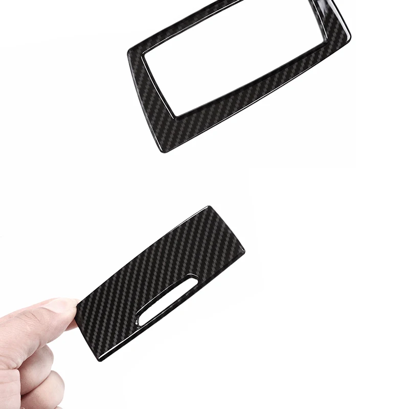 

Carbon Fiber Texture / Sliver Car Styling Rear Door Ashtray Frame Cover Decor Trim For BMW X1 F48 2016 2017 2018