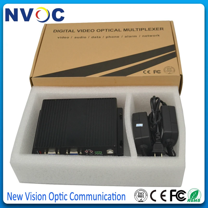 VGA KVM волоконно оптический конвертер USB мышь и клавиатура аудио удлинитель