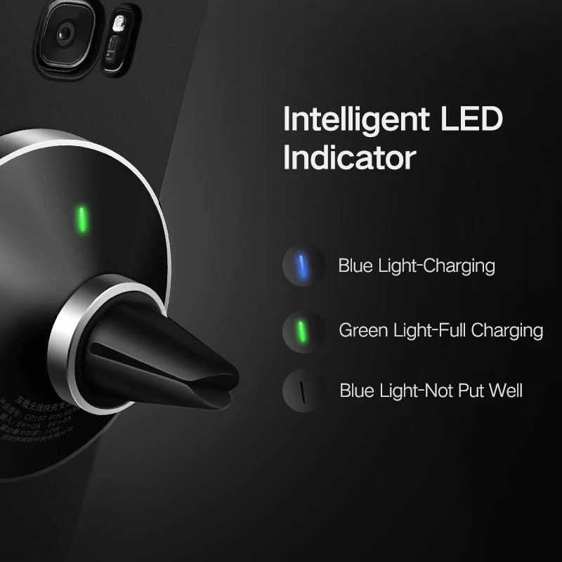 Беспроводное зарядное устройство Ugreen 10 Вт Qi для Samsung Note 8 S8 S7 S6 быстрая