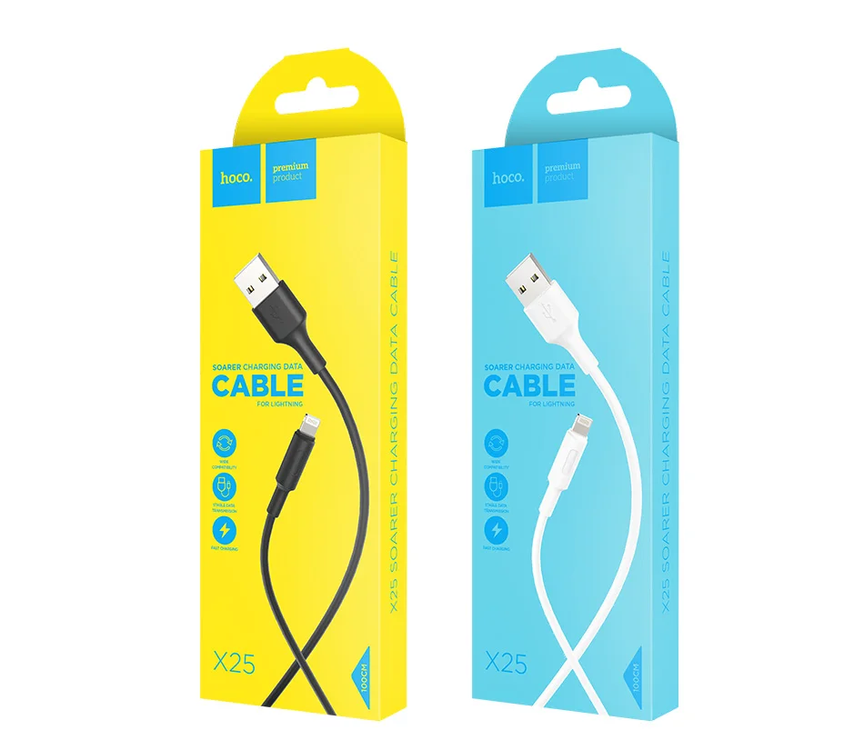 HOCO USB кабель для iPhone X XS Max XR 2A Быстрая зарядка Lightning Кабель для iPhone 6 7 8 Plus USB кабель для зарядки телефона