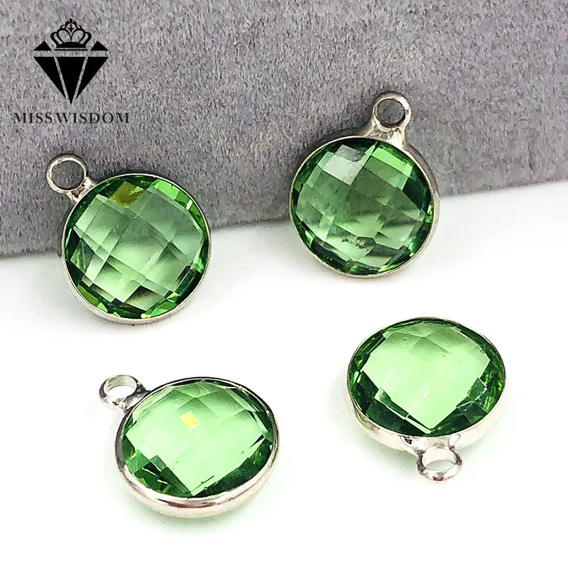 Горячая 12 мм круглый сплав вокруг одной петли пришить Стразы светло зеленое