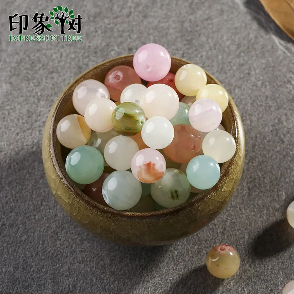 Бусины из натурального камня Jad e круглые бусины свободного кроя 4/6/8/10 мм яркие