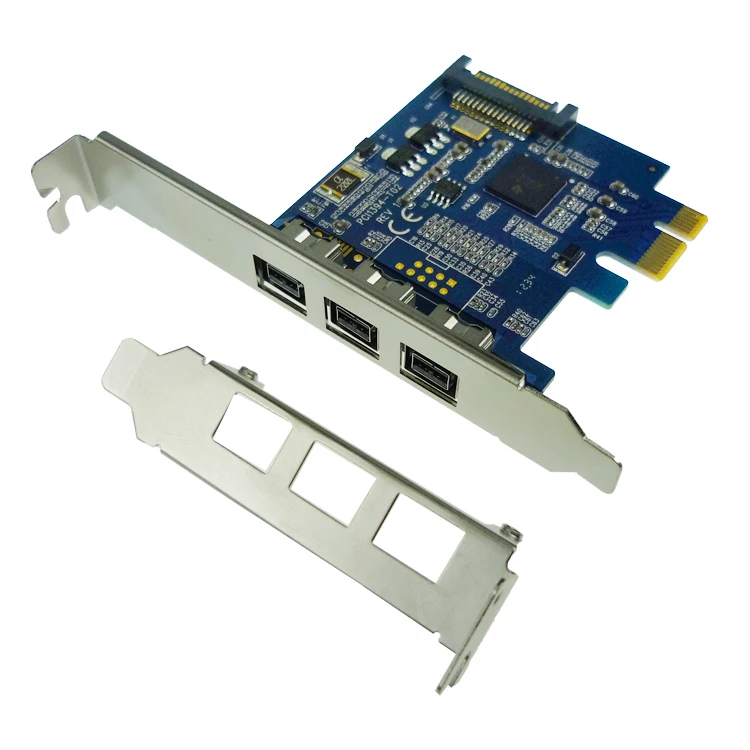 PCIE Combo 3x 1394b порты Firewire PCI Express плата контроллера 1394 карта TI чипсет sata источник