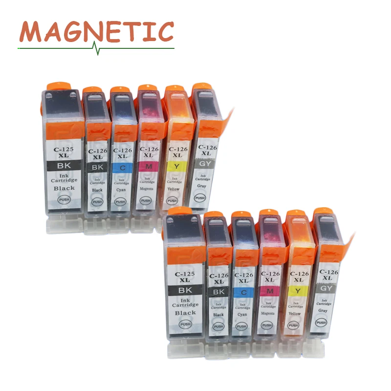 Чернильный картридж для Canon PIXMA IP4810 IP4910 IX6510 MG5210 MG5310 MG6110 MG6210 pgi 125 12 шт.|Чернильные