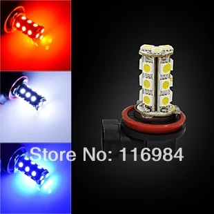 

10PCS X H11 18 SMD 5050 LED Fog Light Headlight Lamp Bulb DC 12V 3.6W