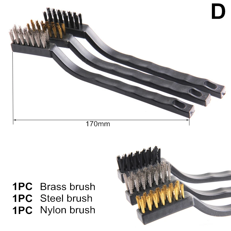 Мини проволочная кисть из стали латуни нейлона 3 шт.| |