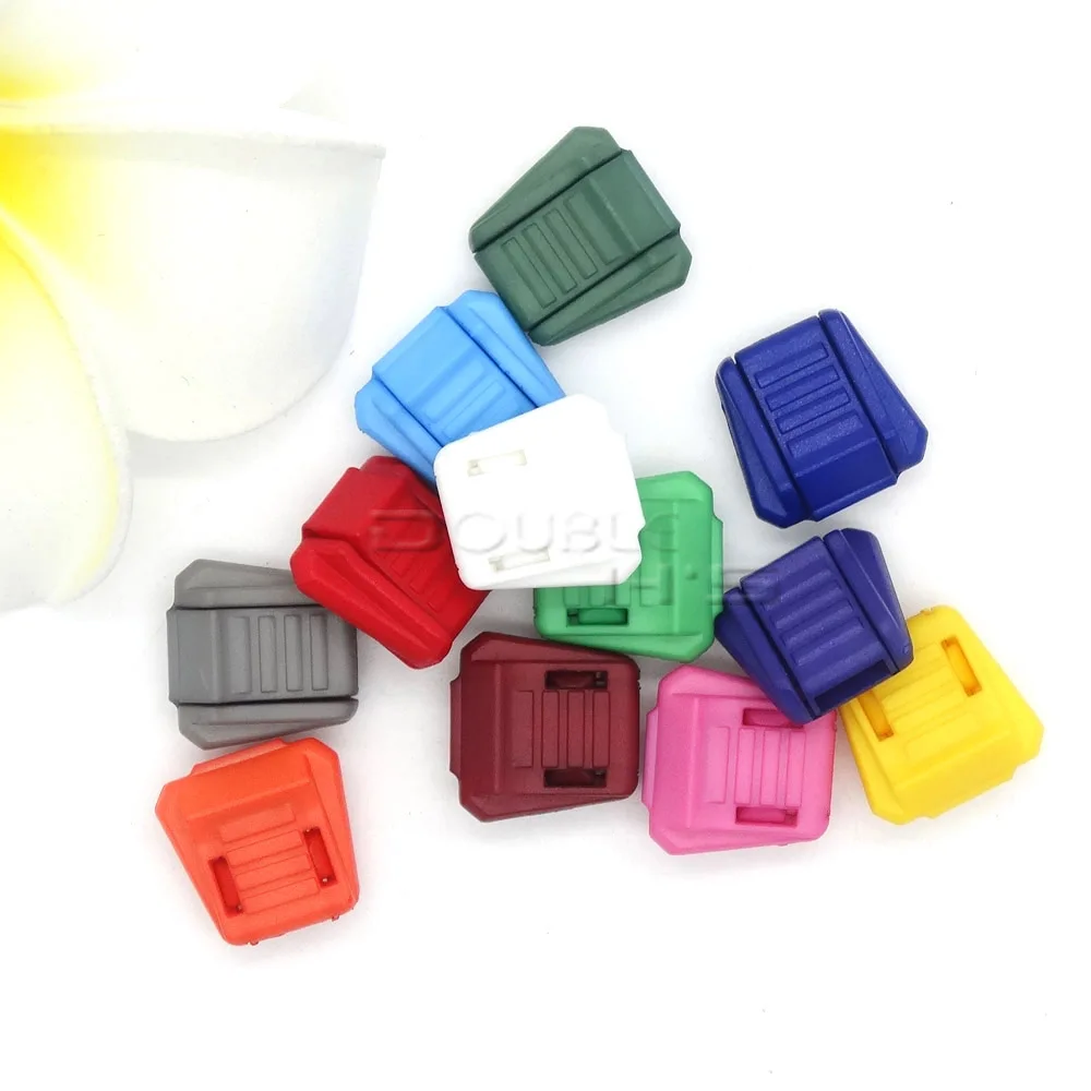 500 шт./лот застежка молния наконечники шнура для Паракорда и пластиковый замок 12