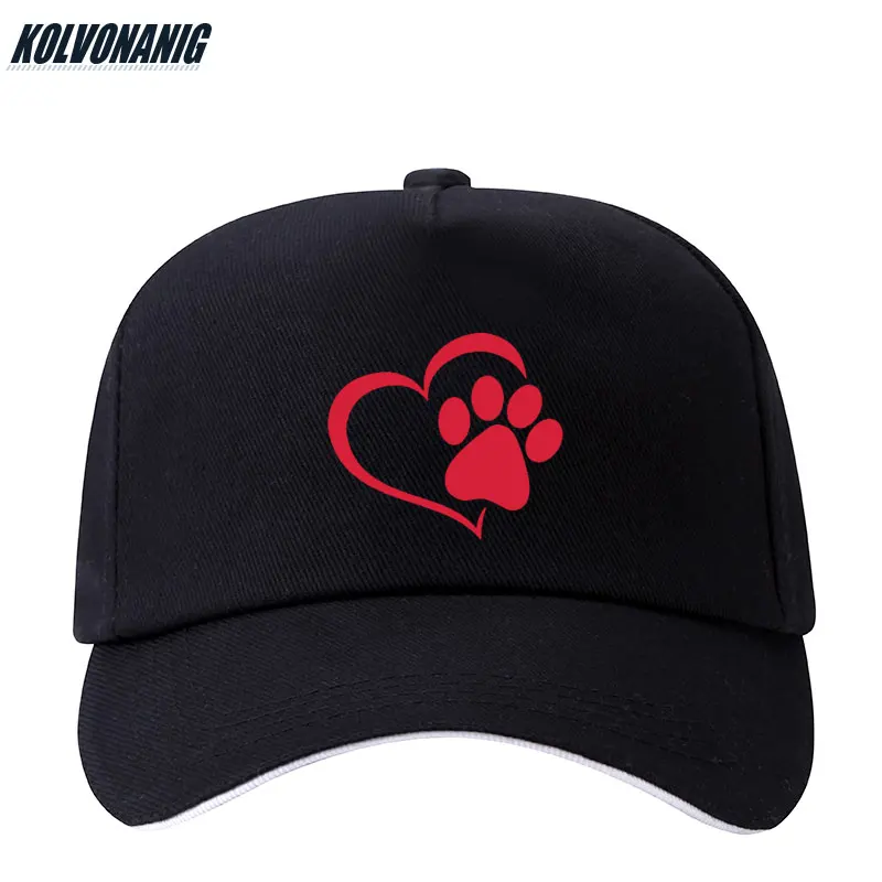 KOLVONANIG 2019 летние хлопковые кавайные унисекс головные уборы с принтом Love Cat Paw