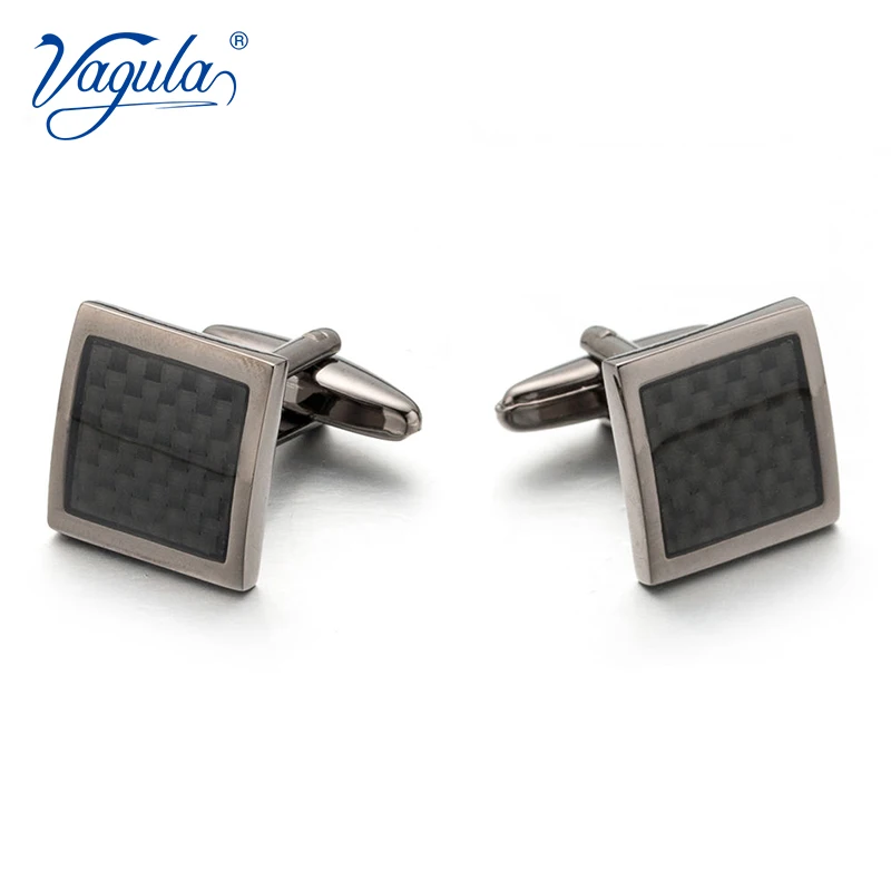 

VAGULA Classic Copper Men's Cufflinks Luxury gift Party Wedding Suit Shirt Gemelos Button Fibre Cuff links 335